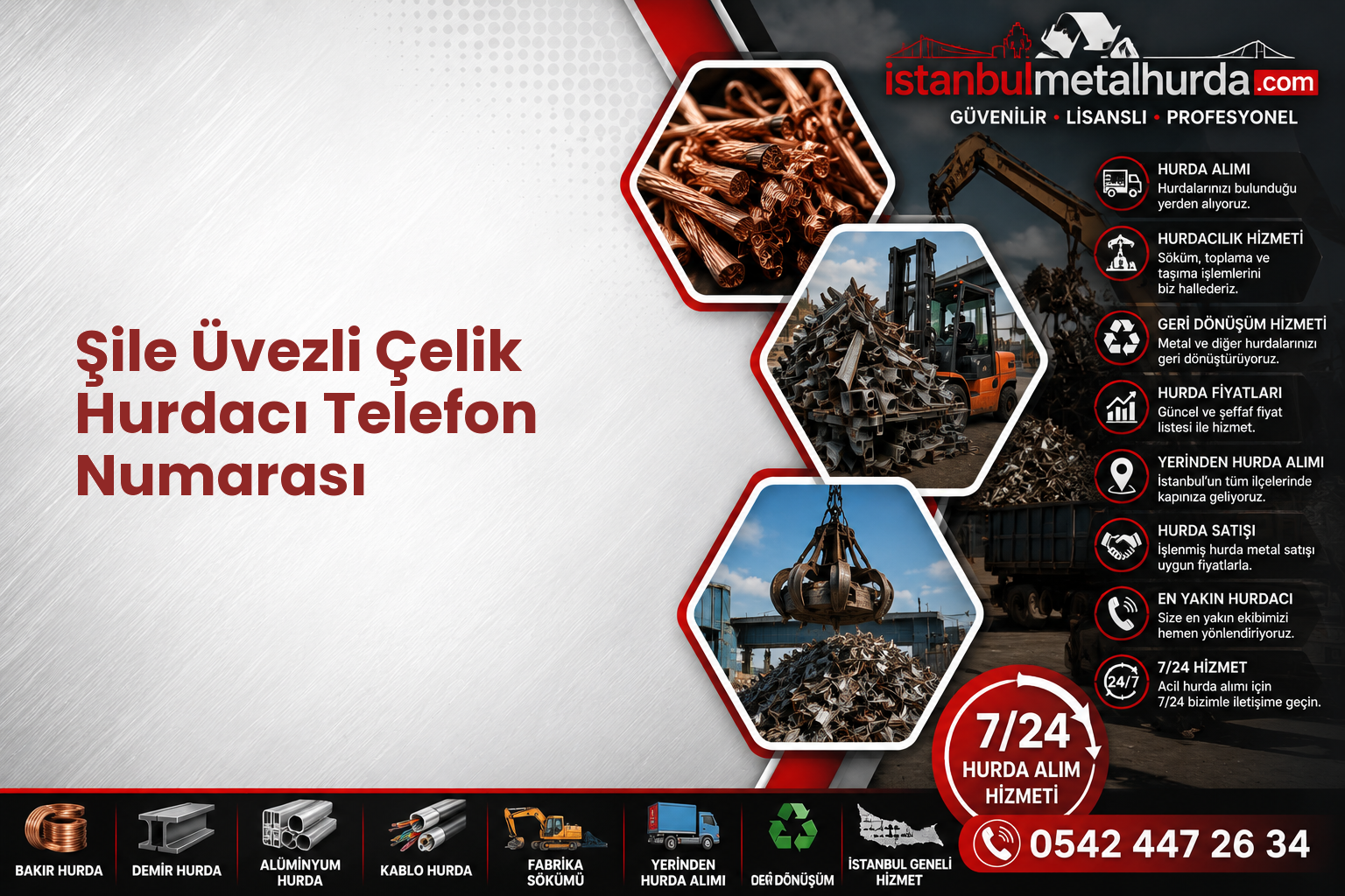 Şile Üvezli Çelik Hurdacı Telefon Numarası