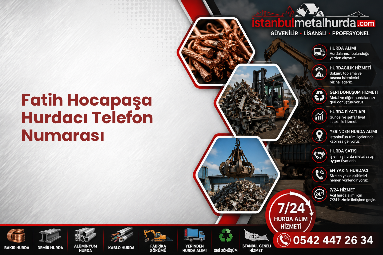 Fatih Hocapaşa Hurdacı Telefon Numarası