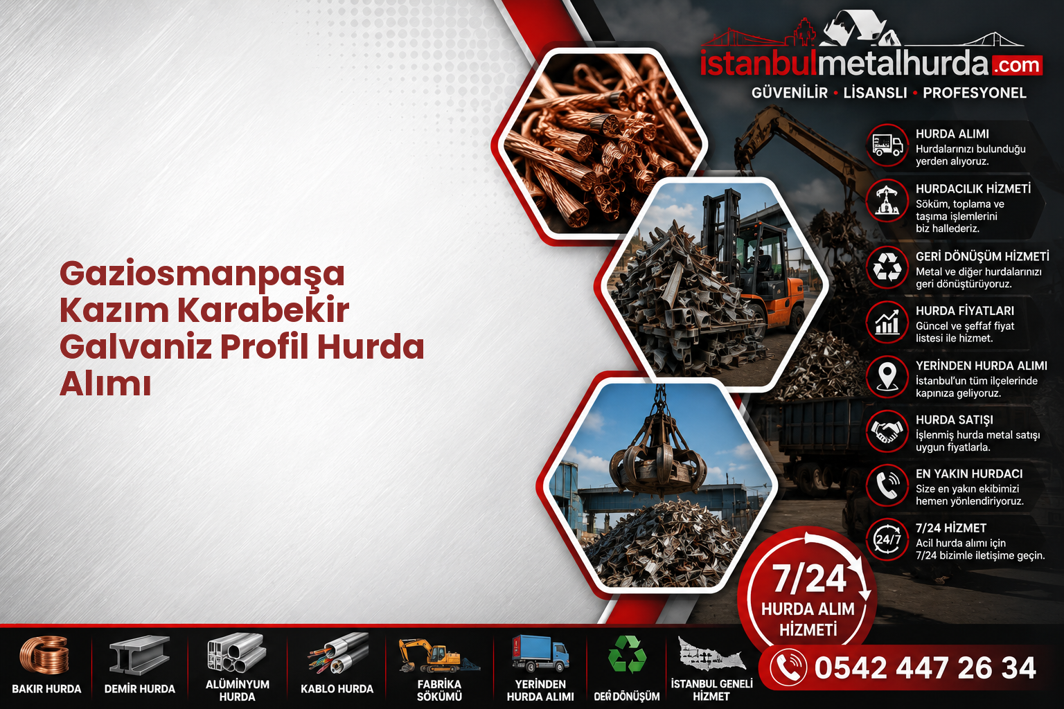 Gaziosmanpaşa Kazım Karabekir Galvaniz Profil Hurda Alımı