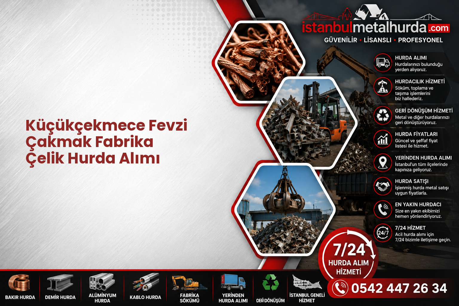 Küçükçekmece Fevzi Çakmak Fabrika Çelik Hurda Alımı