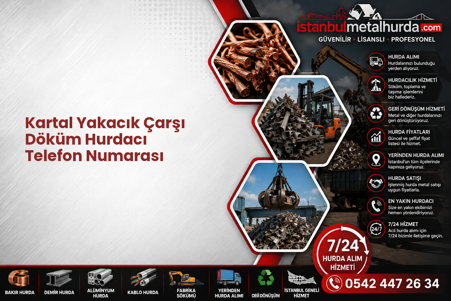 Kartal Yakacık Çarşı Döküm Hurdacı Telefon Numarası