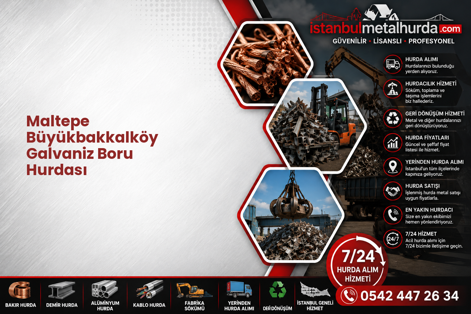 Maltepe Büyükbakkalköy Galvaniz Boru Hurdası