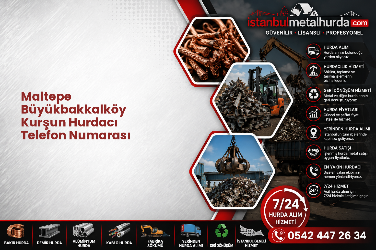 Maltepe Büyükbakkalköy Kurşun Hurdacı Telefon Numarası