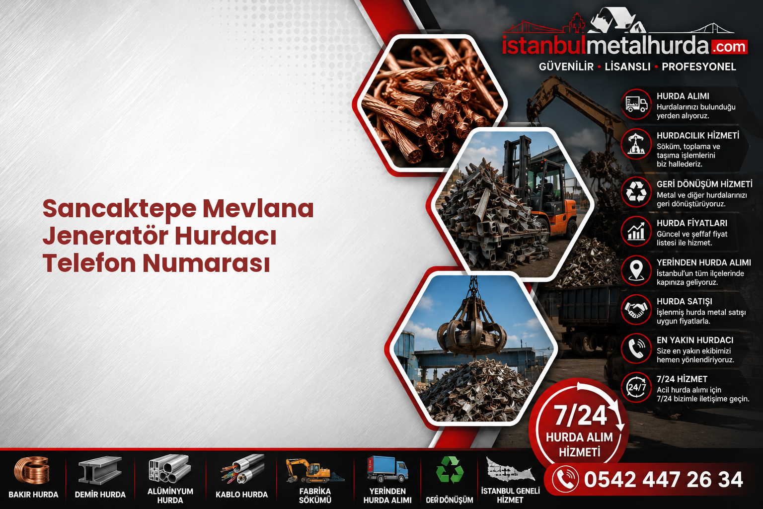 Sancaktepe Mevlana Jeneratör Hurdacı Telefon Numarası